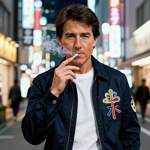 Tom Cruise as Chinese in Neon Tokyo