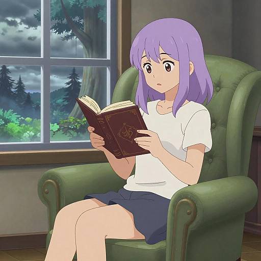 Shōnen Manga: Enchanted Reading Scene