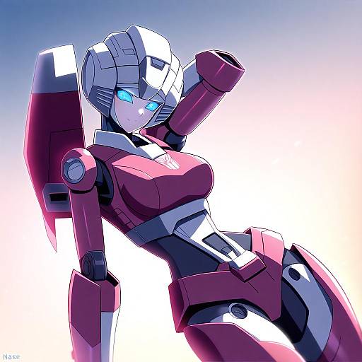 Illustration of Arcee, transformers in the style of Nase