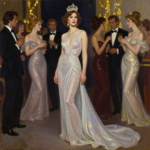 Glamorous Woman in Haute Couture