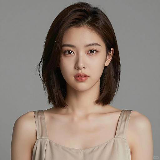 Realistic Portrait of a Stylish Girl