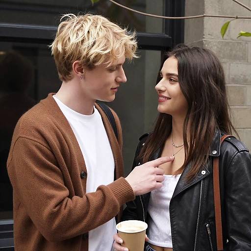 Young Couple Enjoying Casual Moment Outdoors