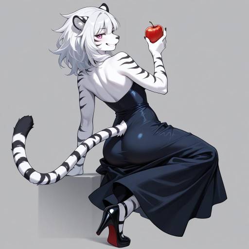 Rebellious Furry Woman with Apple Rebellious Furry Woman with Apple