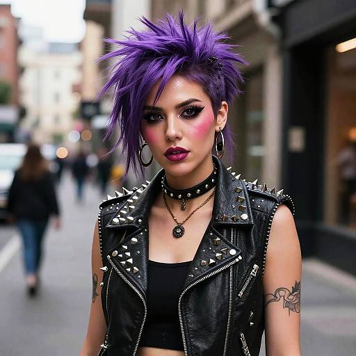 Striking Punk Rocker Professional Portrait