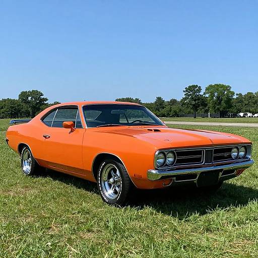 Classic Orange 1970 Plymouth GTX Muscle Car