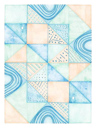 Colorful Abstract Zig Zag Mosaic