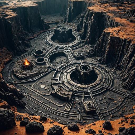 Futuristic Ancient Ruins in Radiated Desert