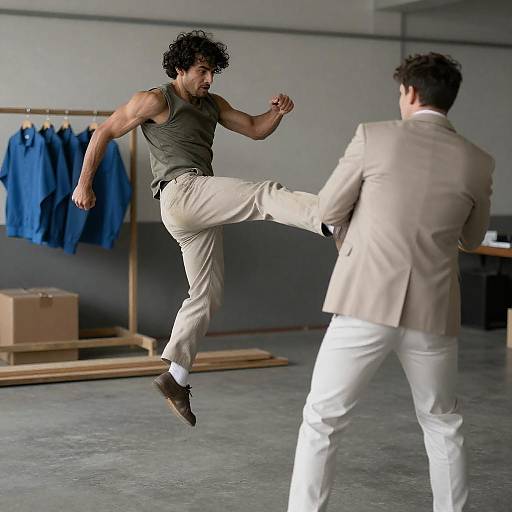 Dynamic Encounter in an Industrial Room