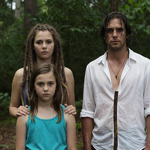 Portrait of Three People in a Forest