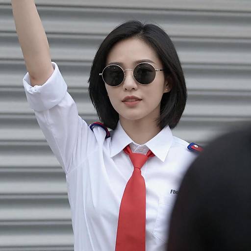 Chic Asian Woman in Stylish Attire