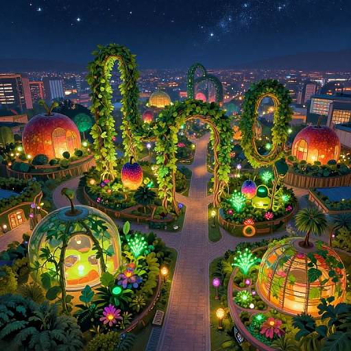 Aerial View of Frutopia City