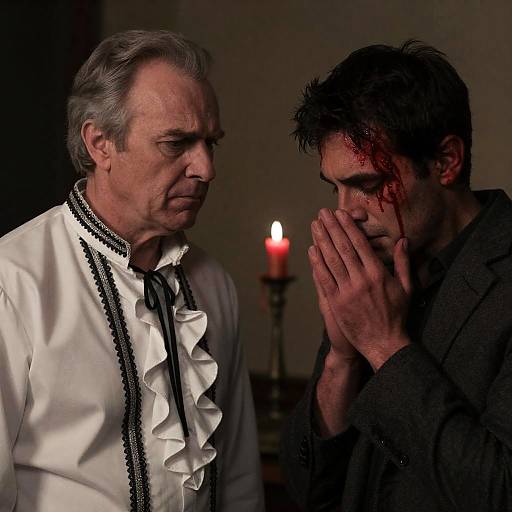 Mysterious Encounter in Dim Room