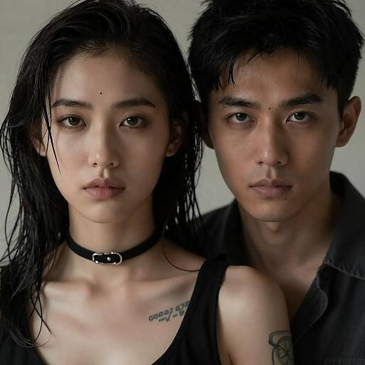 Intense Expressions of a Stylish Couple