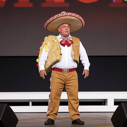 Man in Mexican Taco Costume
