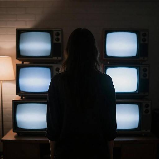 Mysterious Silhouette in Vintage Room