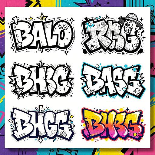 Vibrant New School Graffiti Tattoos