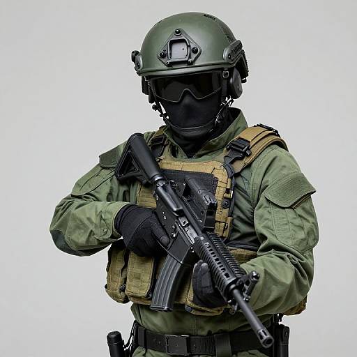 Green Special Ops Trooper Portrait