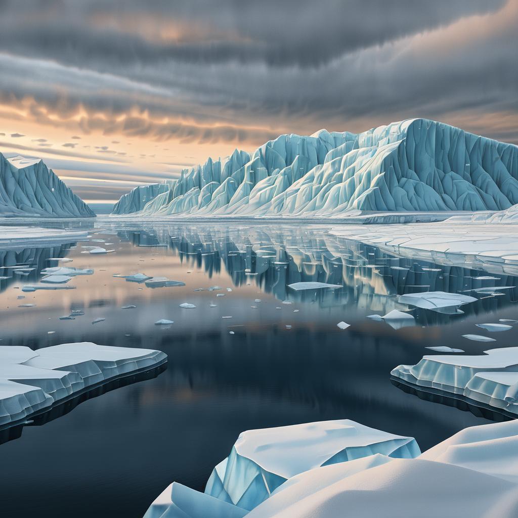 Majestic Arctic Fjord with Ice Formations