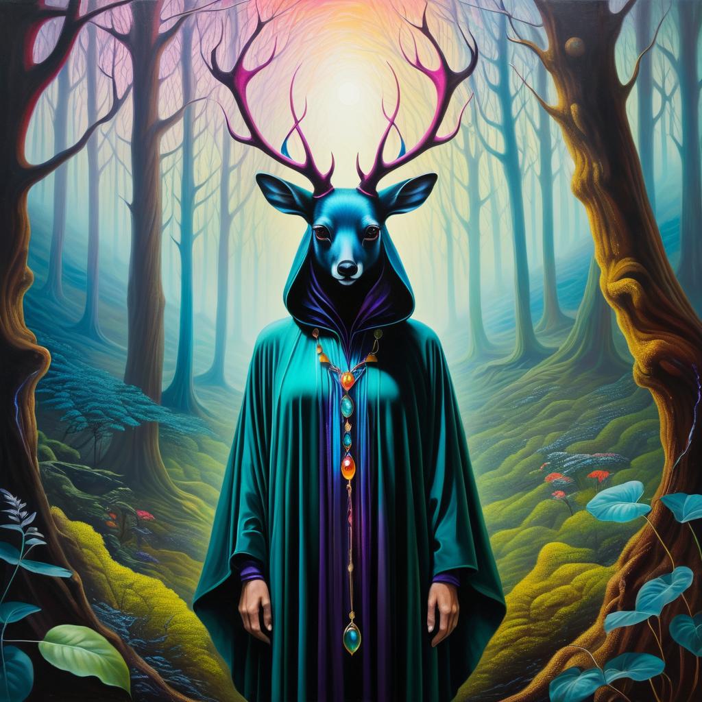 Dreamy Forest Creature in Dark Fantasy