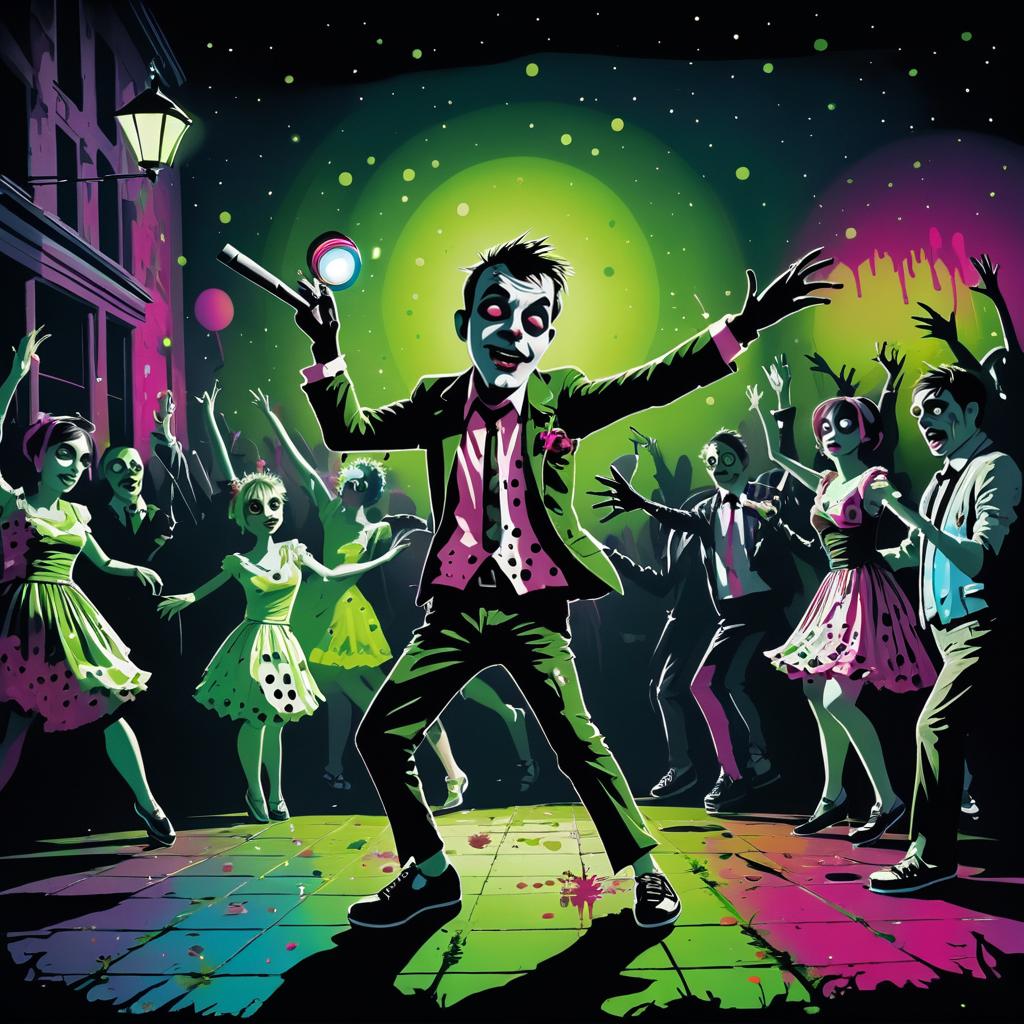 Clumsy Zombie Dance Party Art