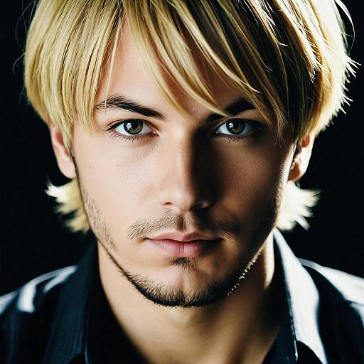 Portrait of Young Blonde Man with Facial Hair