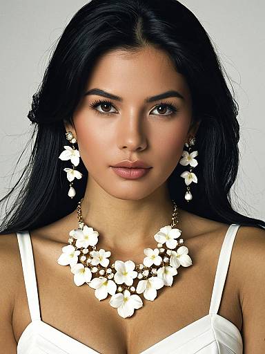 Elegant Jasmine Costume Woman Portrait