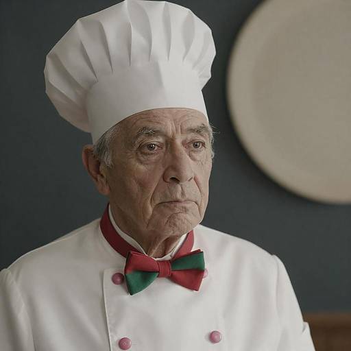 Elegant Chef Portrait with Dramatic Lighting