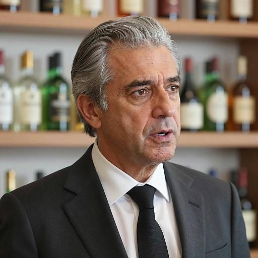 Sophisticated Man Amongst Bottled Spirits