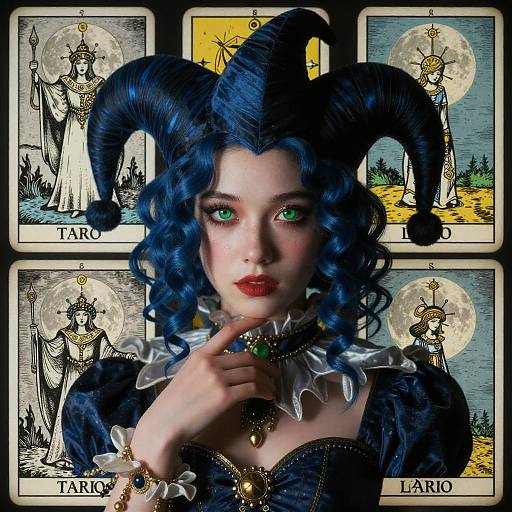 Cinematic Court Jester Tarot Portrait
