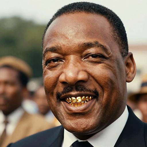 MLK Portrait with Gold Teeth
