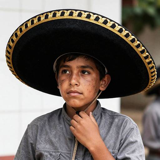 Portrait of a Boy in Sombrero