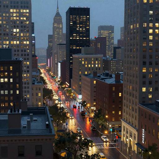 Hyper-Realistic AI Cityscape at Dusk