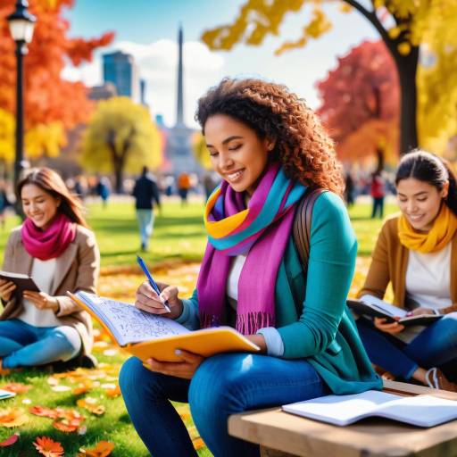 Woman Sketching in Vibrant City Park