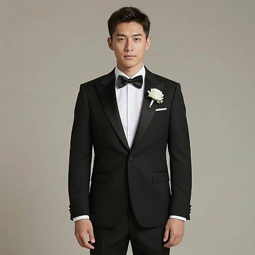 Elegant Wedding Tuxedo Portrait