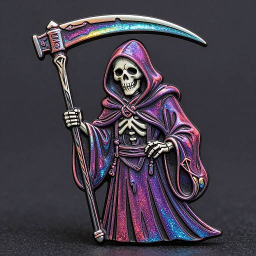 Grim Reaper Line Art Trinket