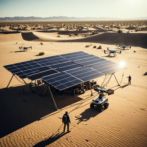 Solar-Powered Drones and Irrigation Rigs in Desert Solar-Powered Drones and Irrigation Rigs in Desert