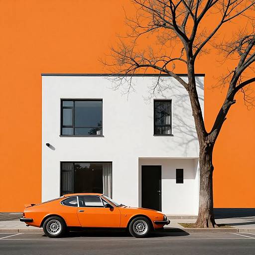 Retro Orange Car by Minimalist House