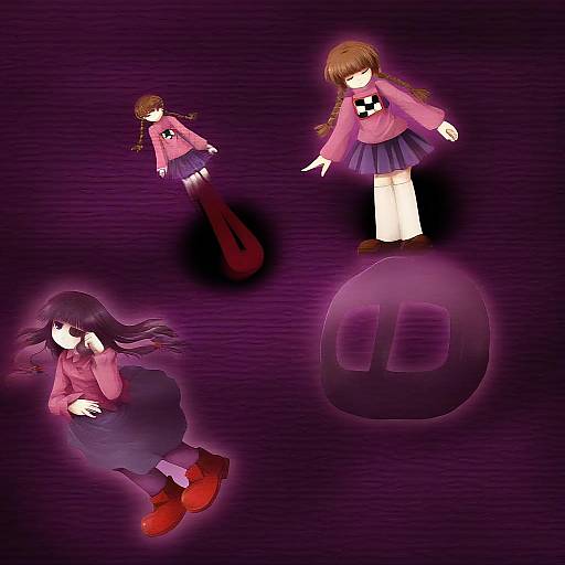 Illustration of Monoe, yume nikki in the style of Chima q