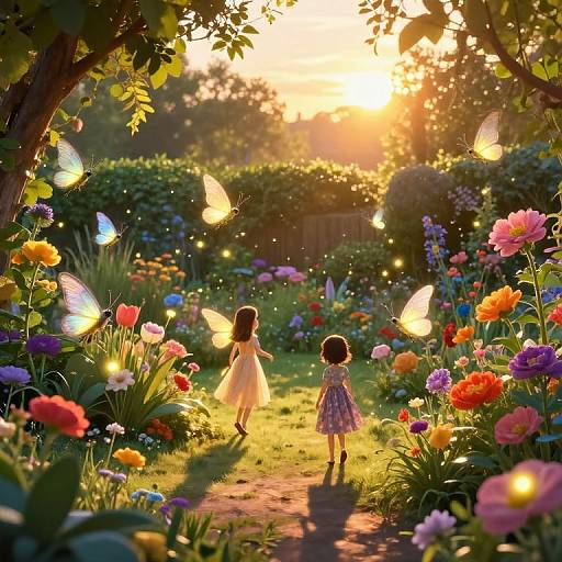 Ethereal Garden Party at Sunset