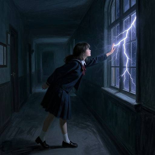 Scribble Girl Struck by Lightning