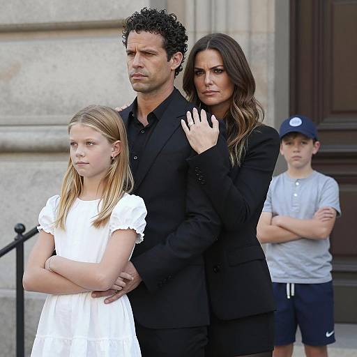 Family Portrait with Strong Expressions