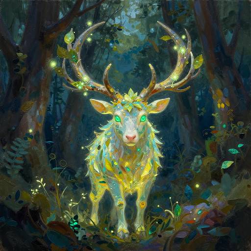 Luminous Forest Guardian Fantasy Art