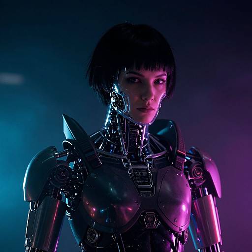 Cyberpunk Combat Cyborg Portrait