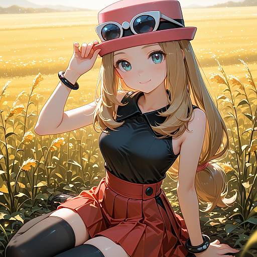 Serena's Stunning Portrait in a Field