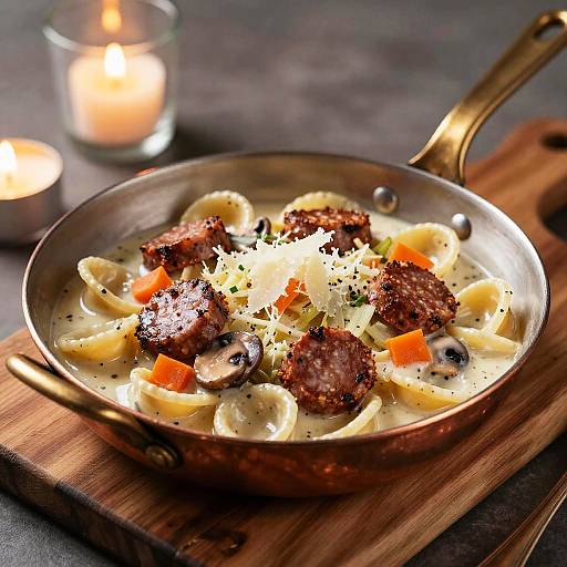 Candlelit Orecchiette with Ragu Bianco