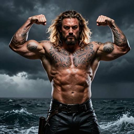 Jason Momoa Heroic Muscular Aura