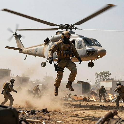 Siege Operator Helicopter Jump
