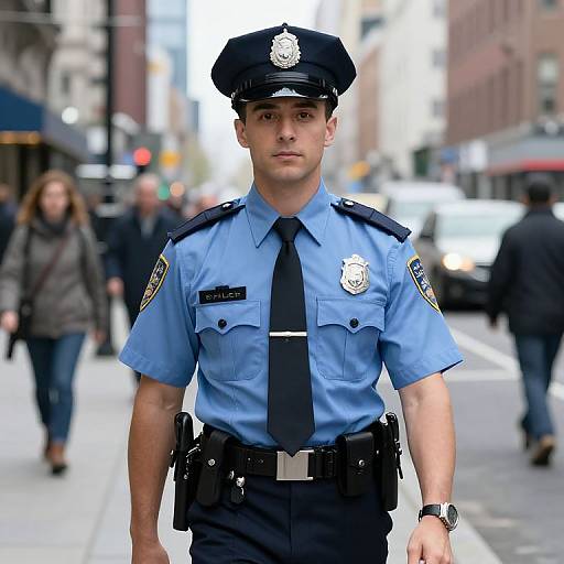 Cop Fancy Dress in City Street