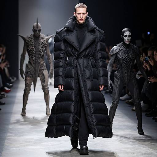 Surreal Horror Mod Down Coat Fashion
