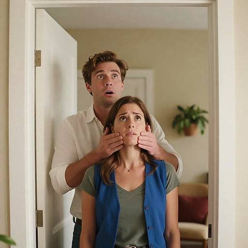 Emotional Connection in a Doorway Scene